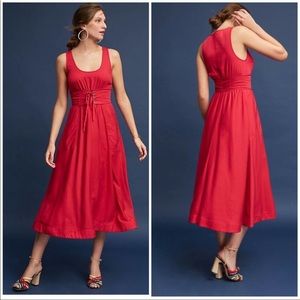 Anthropologie Plenty by Tracy Reese Corseted Midi Dress Size 2